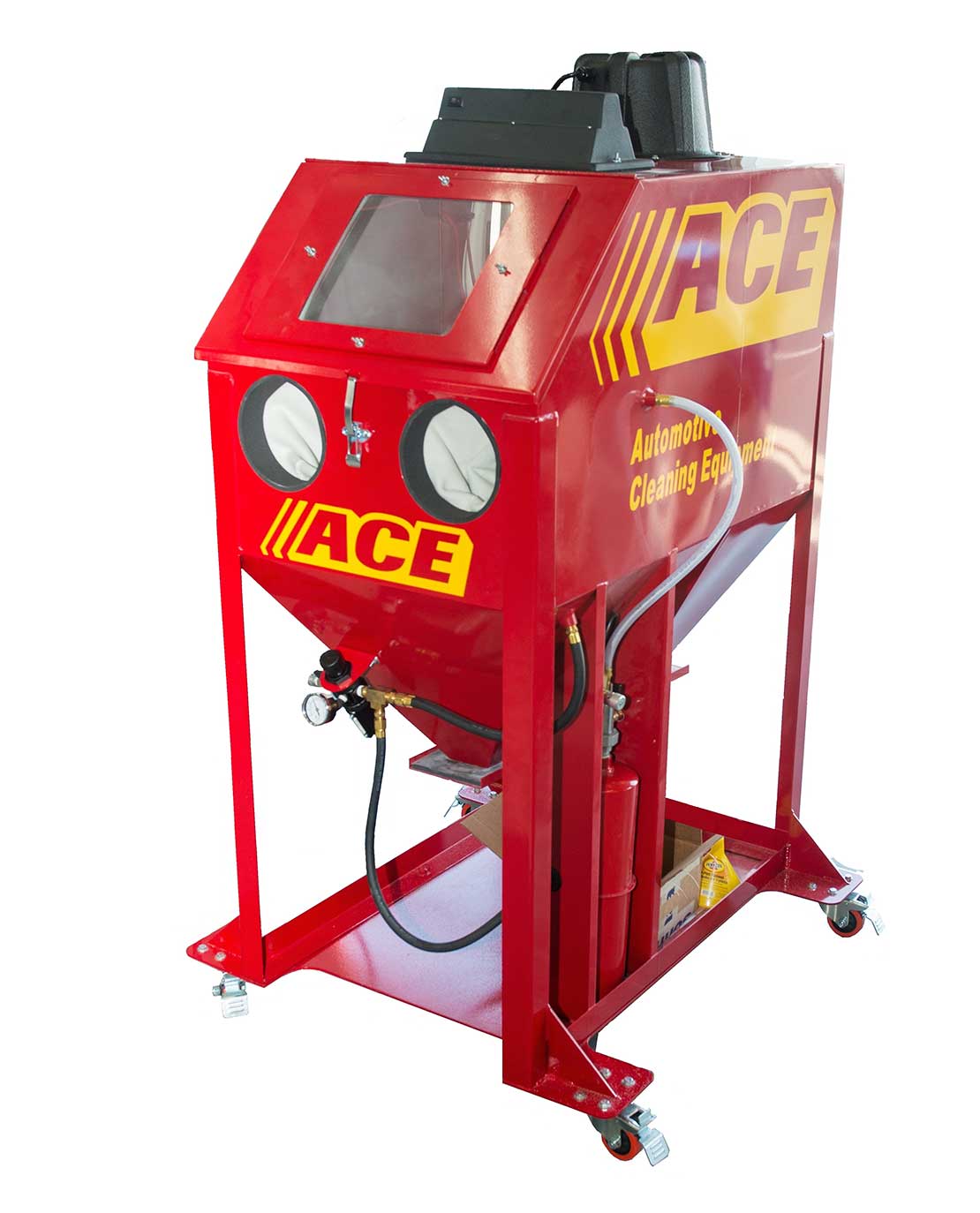 all new ACE SODA PLUS Soda Blast Cabinet with built-in Dust Collector