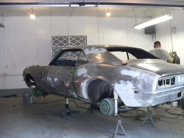 Muscle Car Before and After Soda Blasting